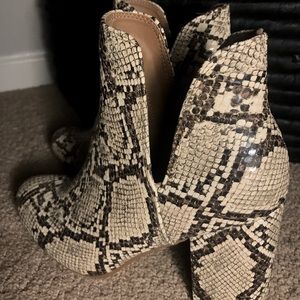 Madden Girl Snake-print Booties